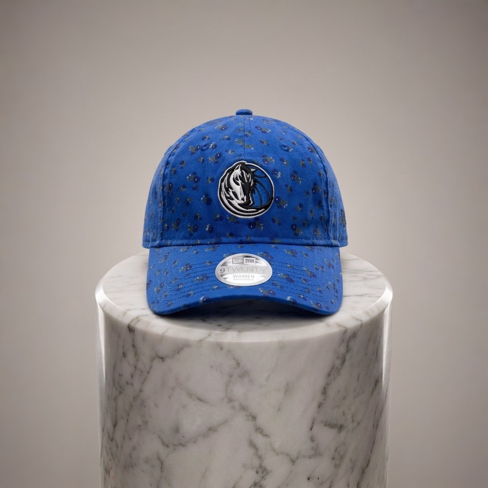 New Era 9TWENTY Dallas Mavericks Women's Blue Floral Adjustable Hat Cap